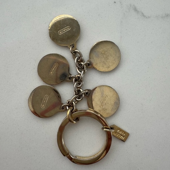 Coach Keychain Metal Logo Circles Mix - Picture 3 of 3